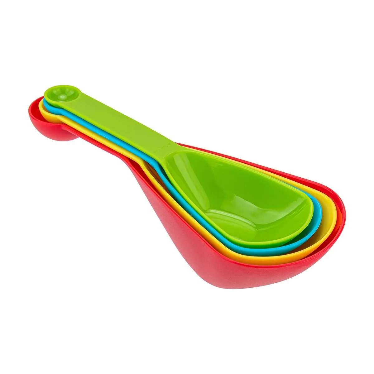 Conjunto Medidor De Xicaras E Colheres 04 Peças Coloridas