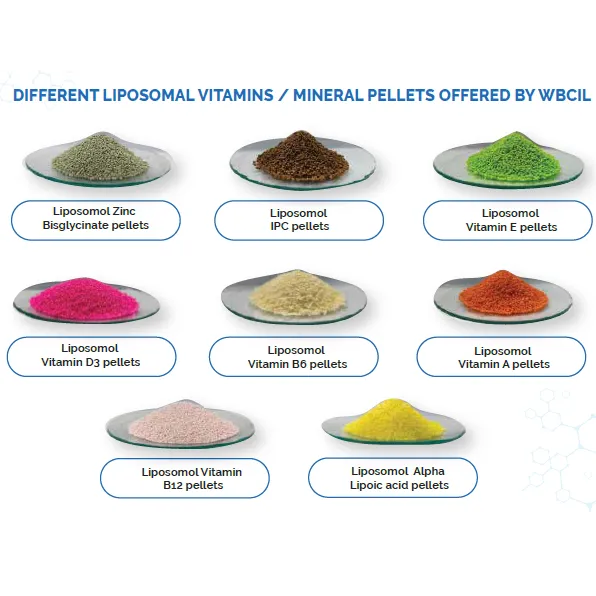Pellets - Vitamin E, Vitamin B6, Vitamin D3, Liposomal Zinc Bisglycinate Pellets, Vitamin B12, Vitamin A, IPC (Iron Polymaltose Complex), Folic Acid