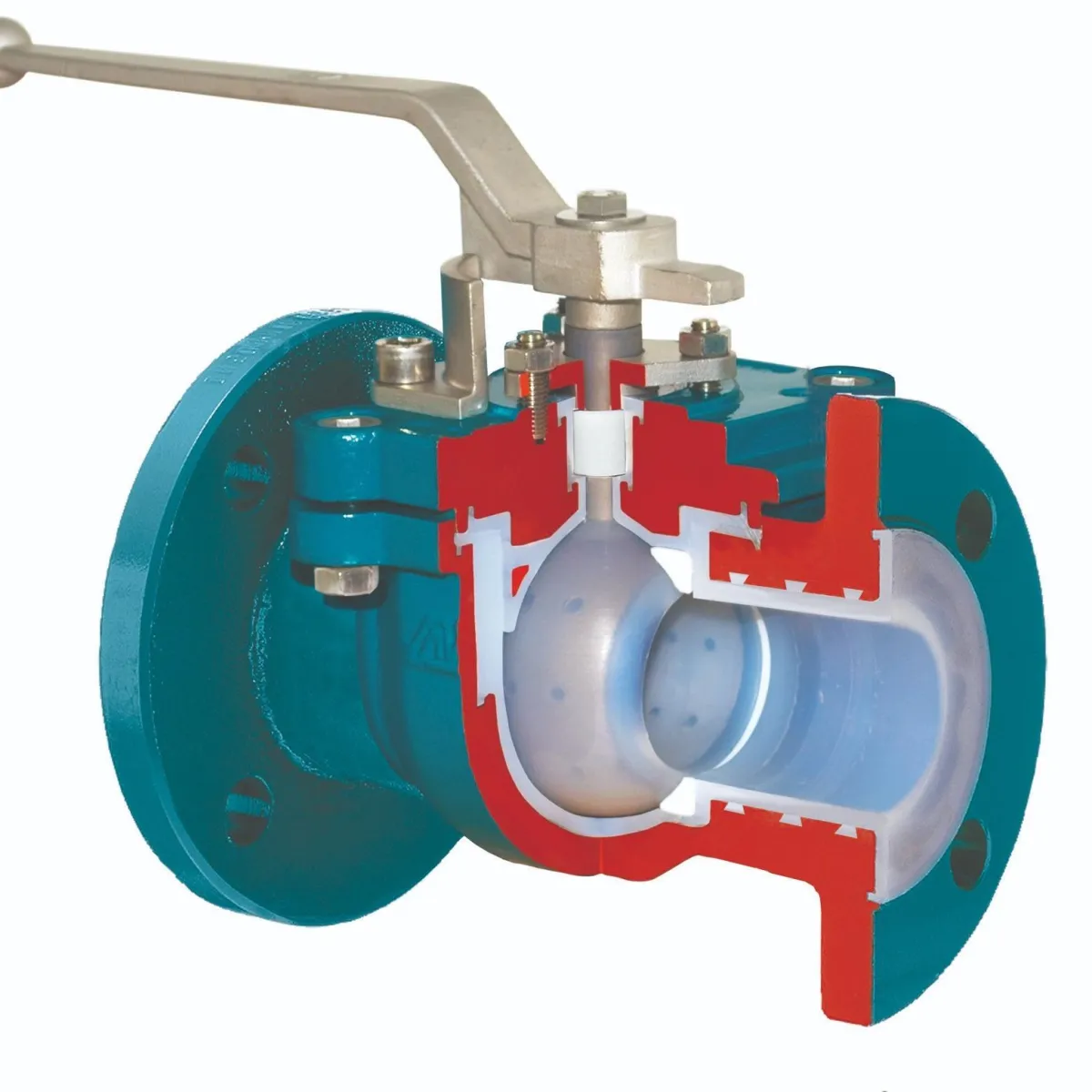 Válvula Esfera Revestida em Teflon