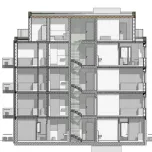 Living in the wood hybrid building in Berlin Adlershof