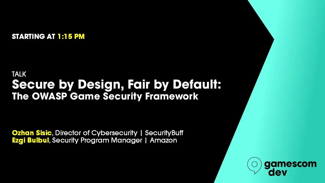 Secure by Design, Fair by Default: The OWASP Game Security Framework