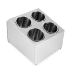 Porta Talheres em Aço Inox com 4 Compartimentos – Organização e Higiene no Serviço