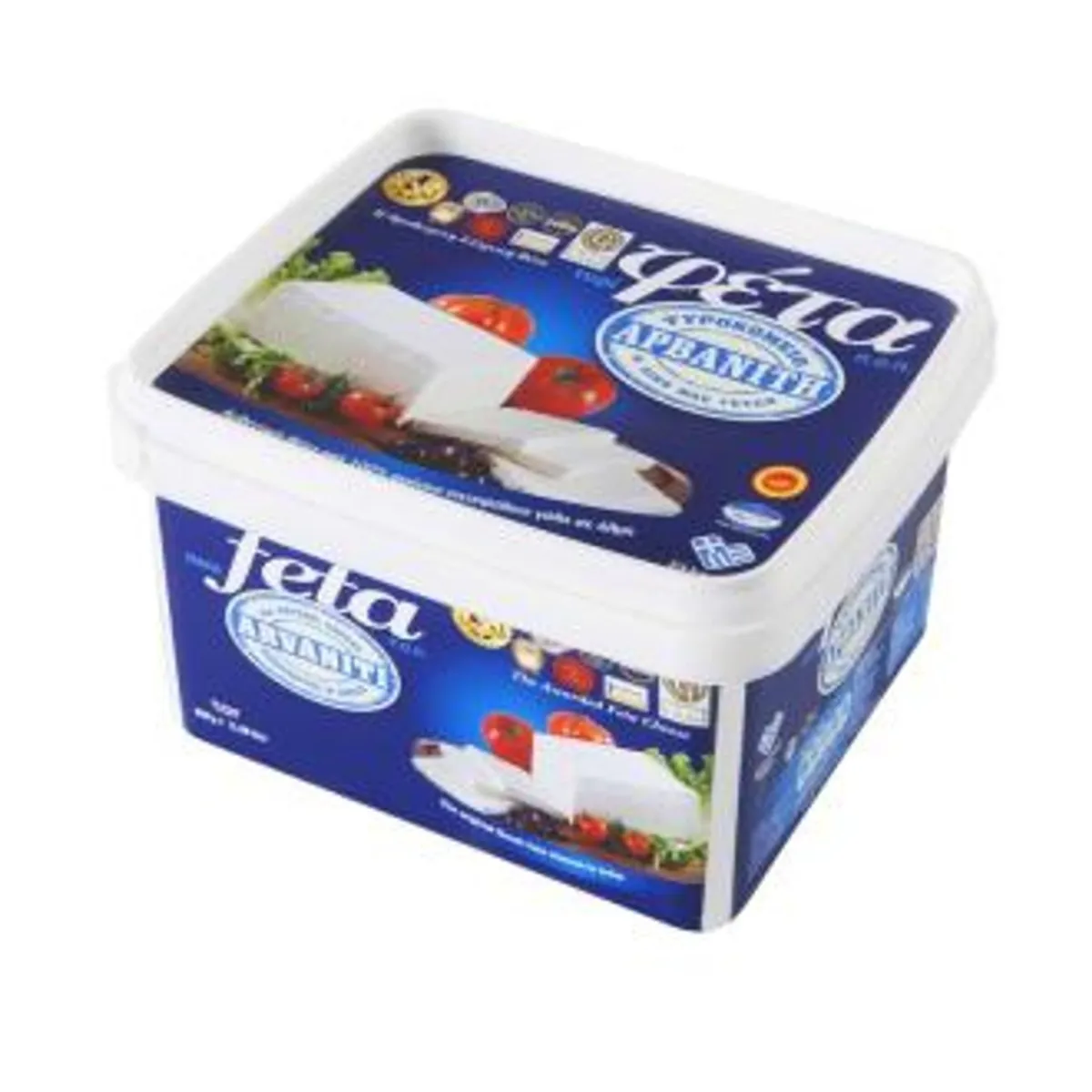 ARVANITI cheese Feta D.O.P. tupper 6X900g
