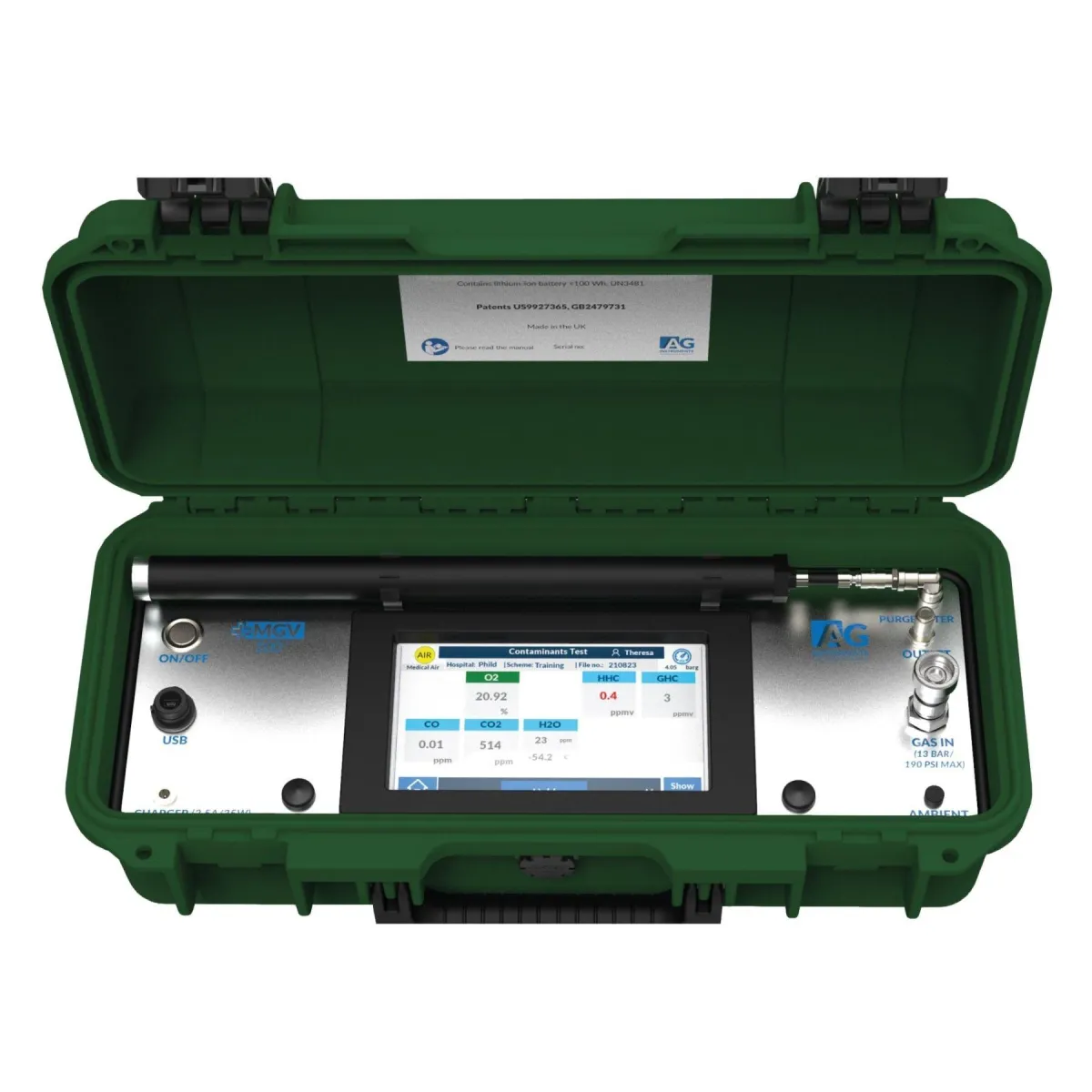 Medical Gas Analyser - MGV 100 (NFPA99)