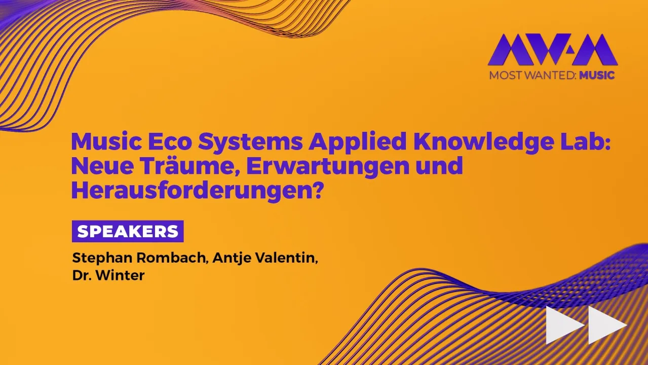 Music Eco Systems Applied Knowledge Lab: Neue Träume, Erwartungen und Herausforderungen?