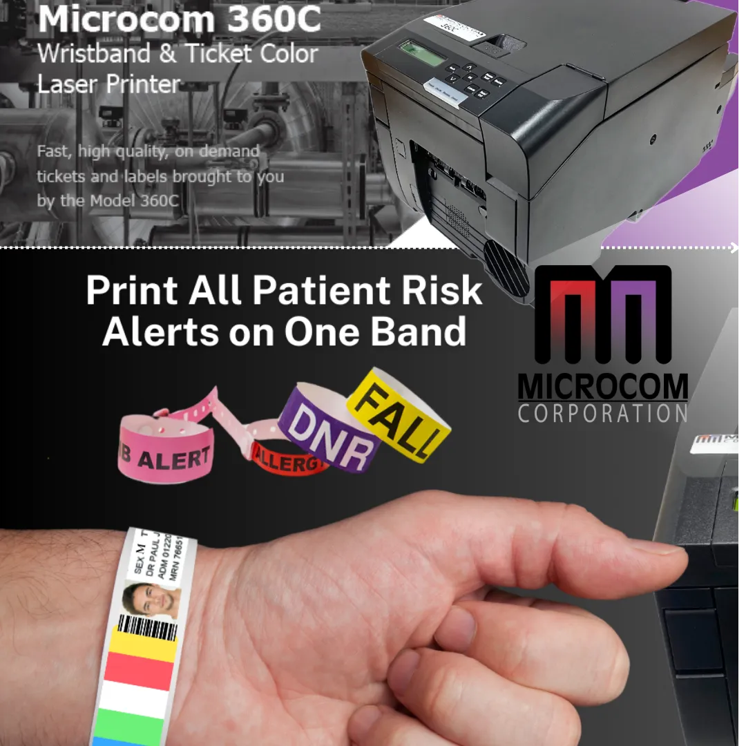 360c Wristband & Ticket Color Laser Printer