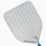 Pá Perfurada p/ Enfornar Pizza Alumínio 35,5 x 40,5cm Azul 170cm