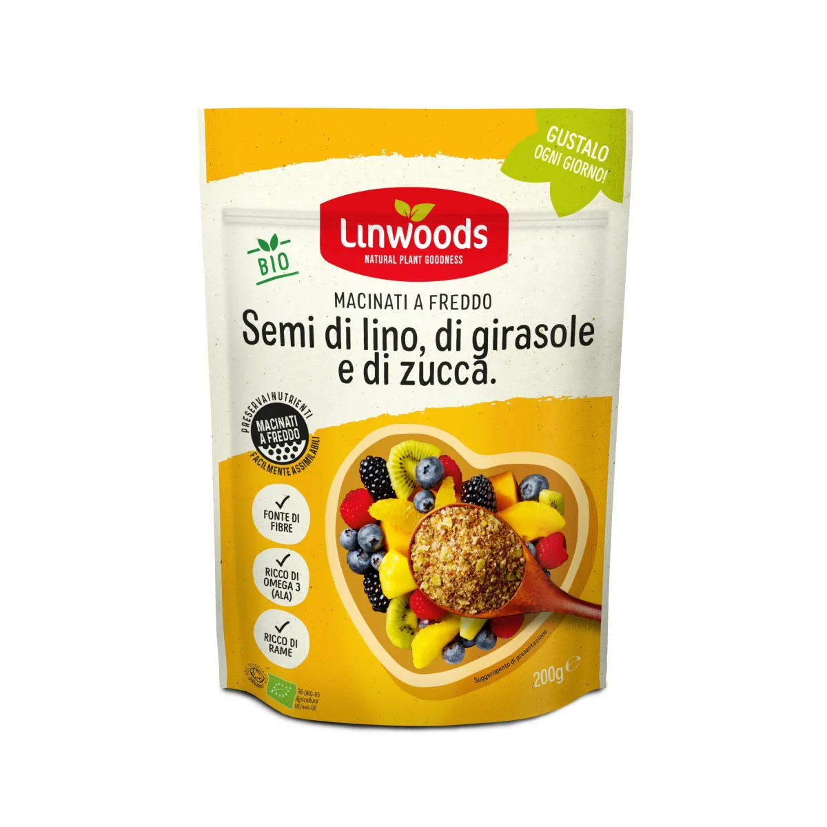 Semi di Lino, Girasole e Zucca Bio Macinati