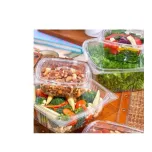 16oz Dome PET Hinged Lid Container/XDJ-MRV-16T