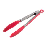 Pegador Inox C/ Ponta Em Silicone Vermelho 23cm