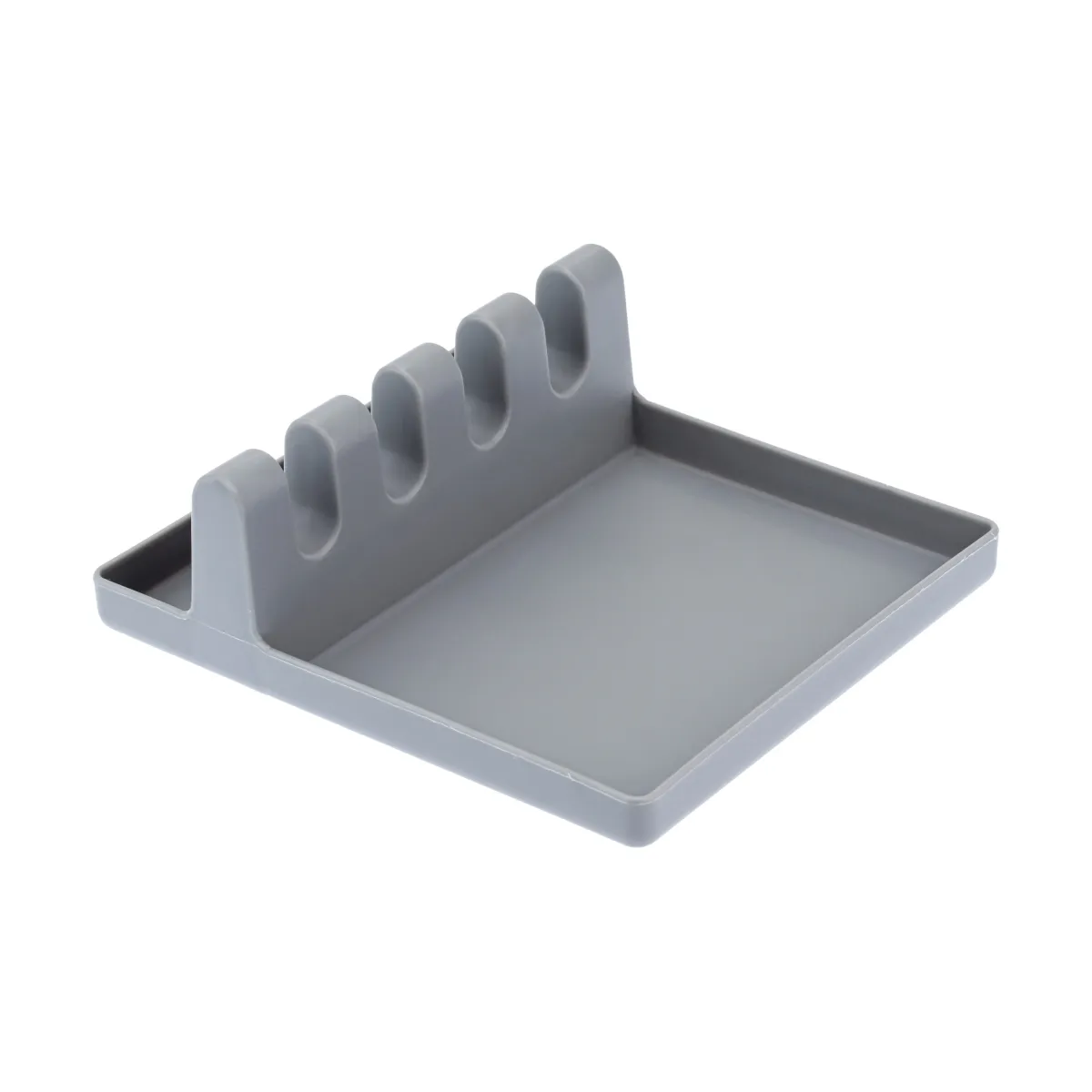 Descanso Para Utensílios Plástico 14 X 12cm Cinza