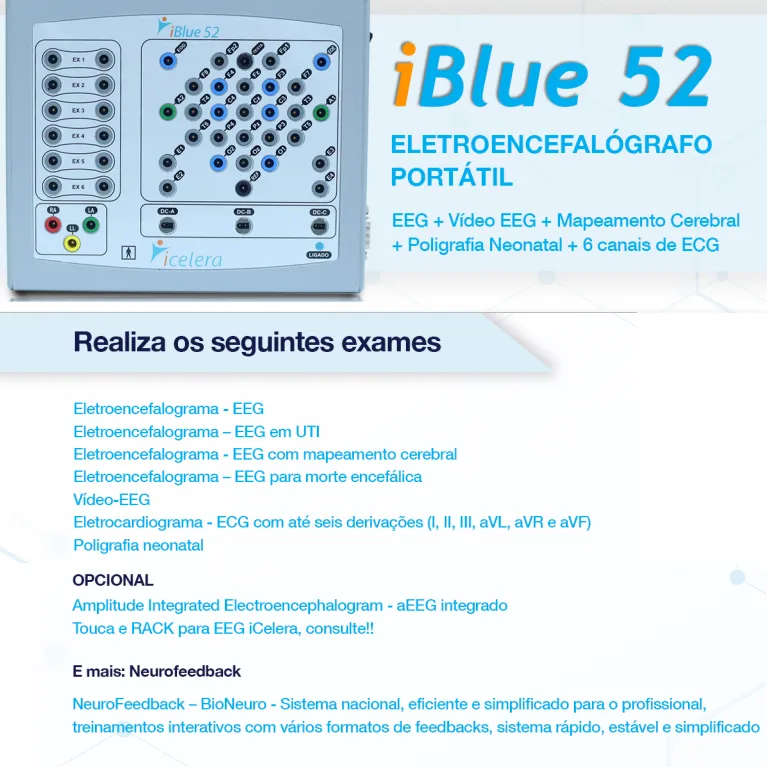 EEG portátil - modelo iBlue 52