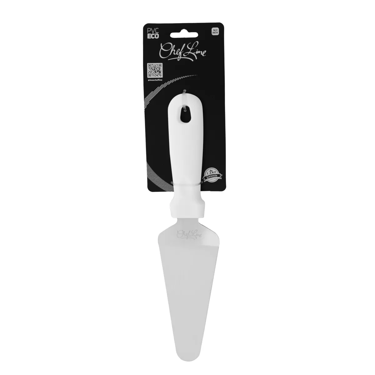 Espátula inox com cabo PP para bolo 26,5 cm