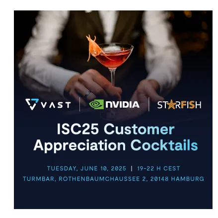VAST Data / ISC customer Appreciation Cocktails / Hamburg Germany
