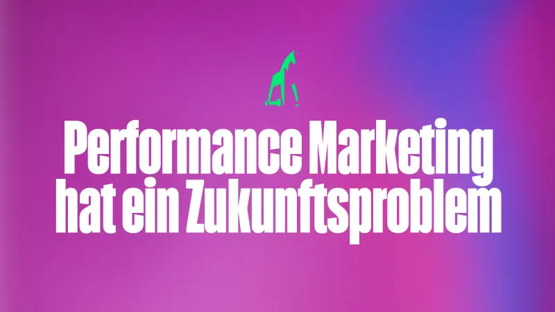 Performance Marketing hat ein Zukunftsproblem.
