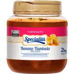 Elaborada com frutas e ingredientes selecionados, a linha de Variegatos Specialitá traz novas possibilidades em texturas e sabores que enriquecem e promovem novas experiências de consumo.
Pronta para o uso e indicada para aplicações em mesclas de sorvetes e na confeitaria, sua textura é conservada mesmo após congelamento e pode ser utilizada na dosagem conforme a necessidade e perfil de cada formulação.
ABACAXI COM VINHO
ABÓBORA COM COCO
AMARENA
AMARENA EM PEDAÇOS
AMORA
BANANA FLAMBADA
BANOFFE
COCADA
DAMASCO
DOCE DE TAPIOCA
FRUTAS AMARELAS
FRUTAS DO BOSQUE
FRUTAS VERDES
MARACUJÁ
MIRTILO
MORANGO
PAMONHA DOCE