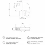 Chave Zamak (compacta)