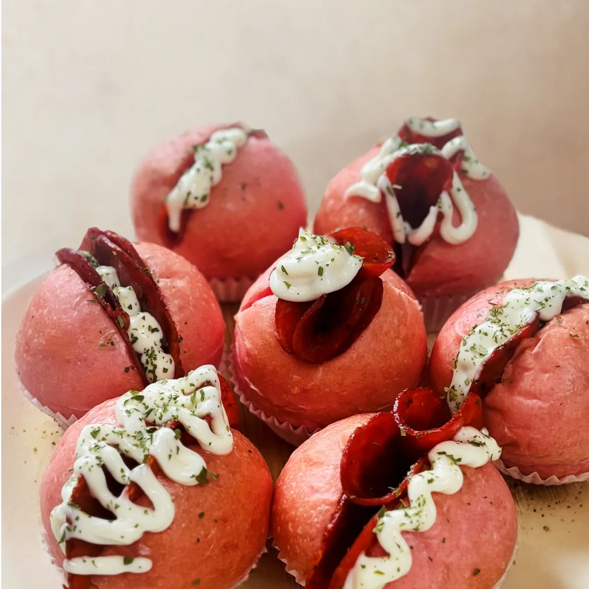 Coloured Brioche Buns