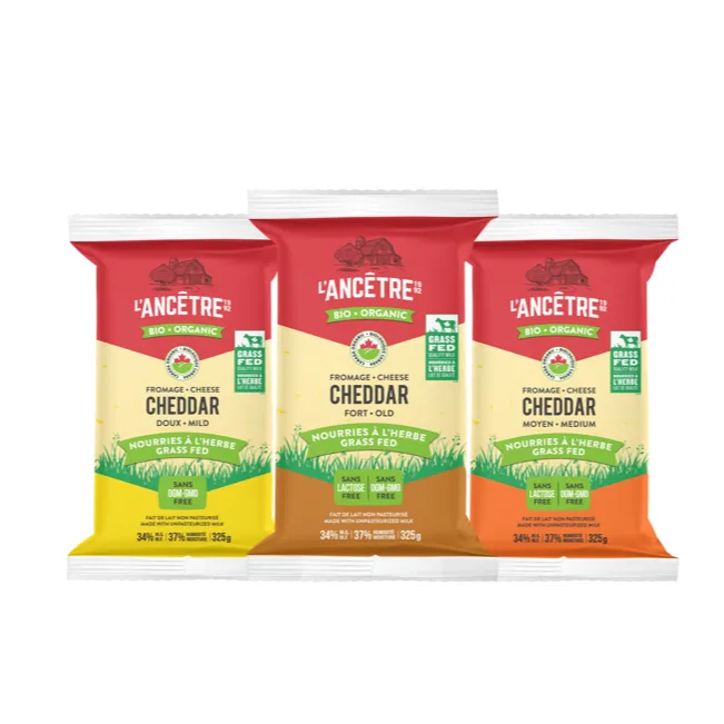 Organic and grassfed cheddar line