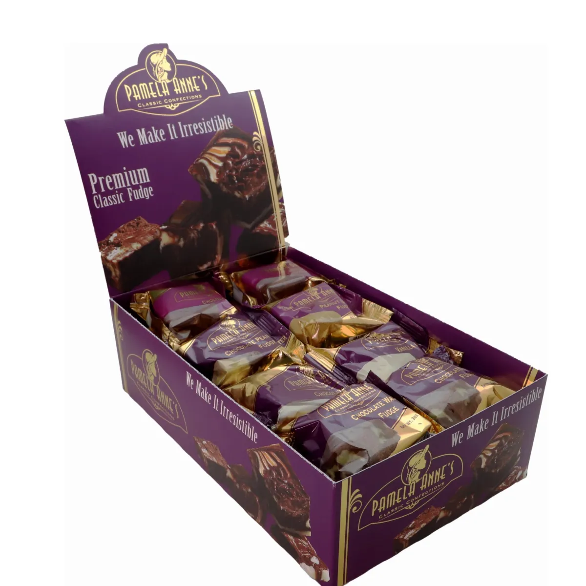 2oz Individually Wrapped Fudge Pieces In A Flavor Variety Pack