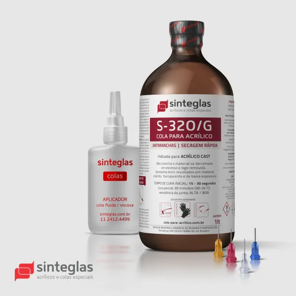Cola para Acrílico S-320/G AntiManchas