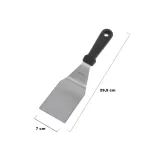 Espátula Curva Profissional em Aço Inox com Cabo Polipropileno Preto 29,5 x 7cm Weck
