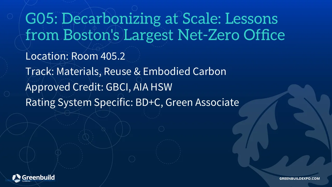 Decarbonizing at Scale: Lessons from Boston's Largest Net-Zero Office