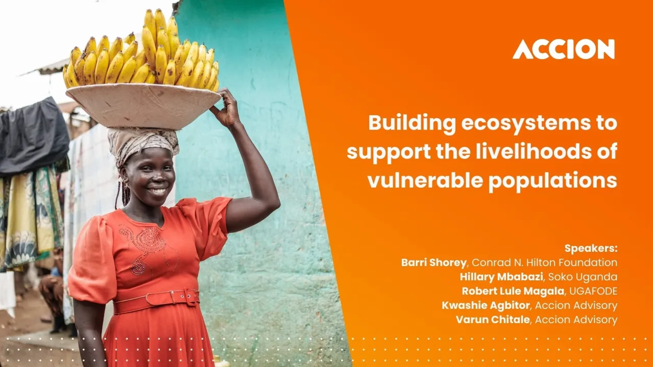 Building ecosystems to support the livelihoods of vulnerable populations