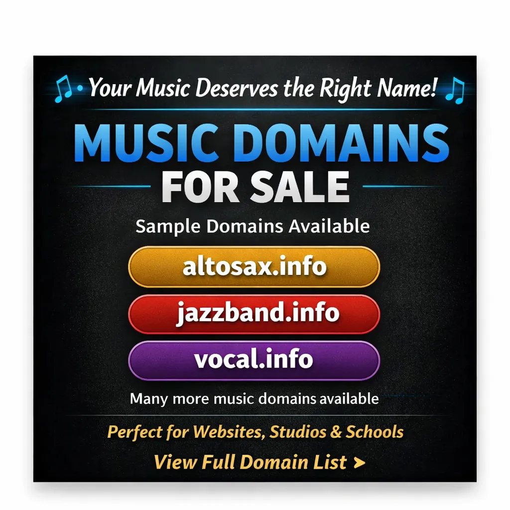 Music Website Domain Names for Sale