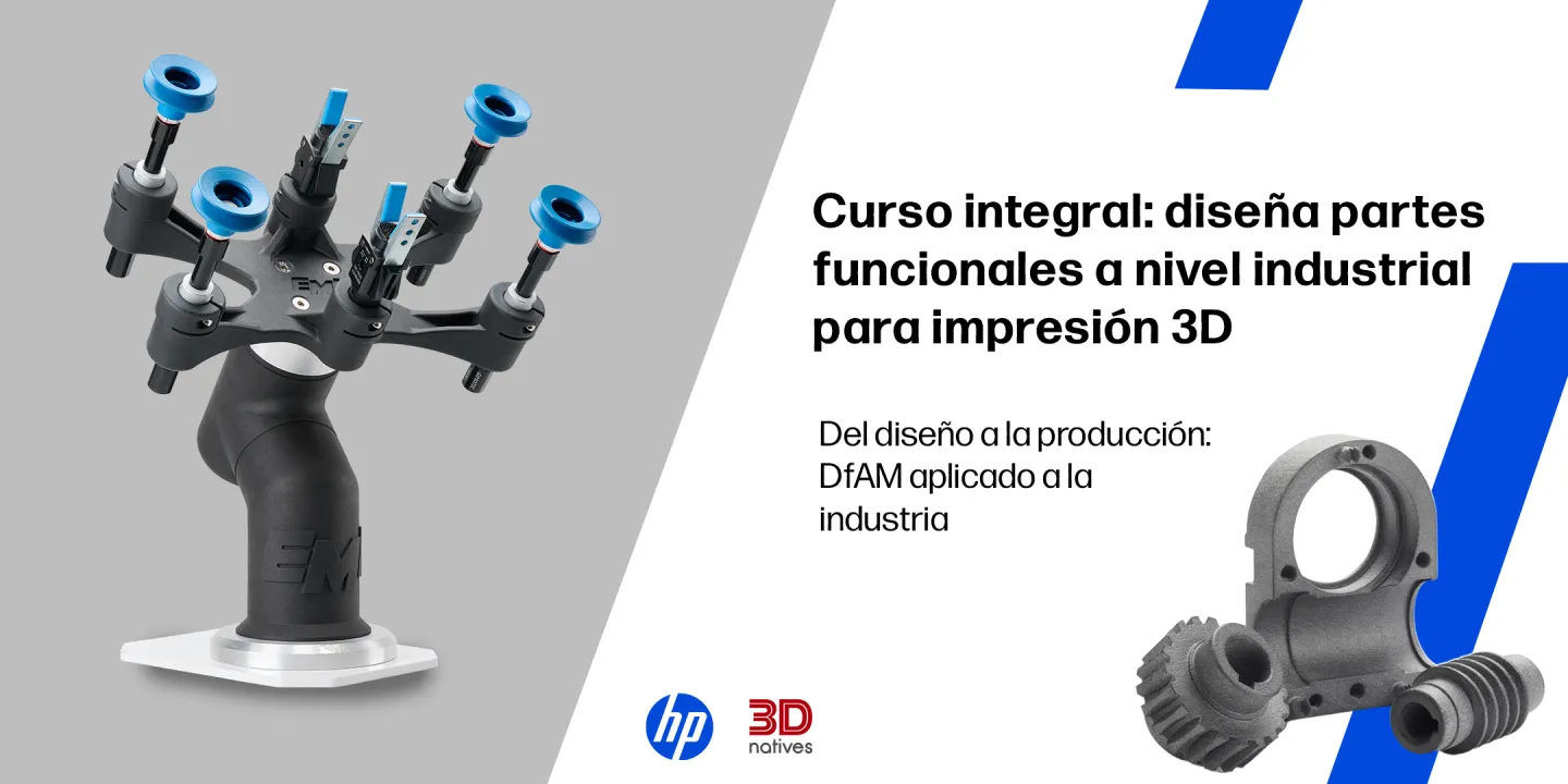 Curso integral: diseña partes funcionales a nivel industrial para impresión 3D