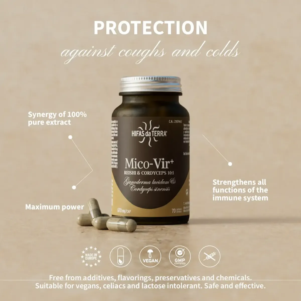 Mico Vir+ (Reishi and Cordyceps Extract) Capsules