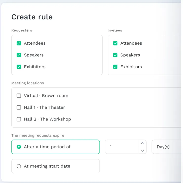 Meeting Request Rules