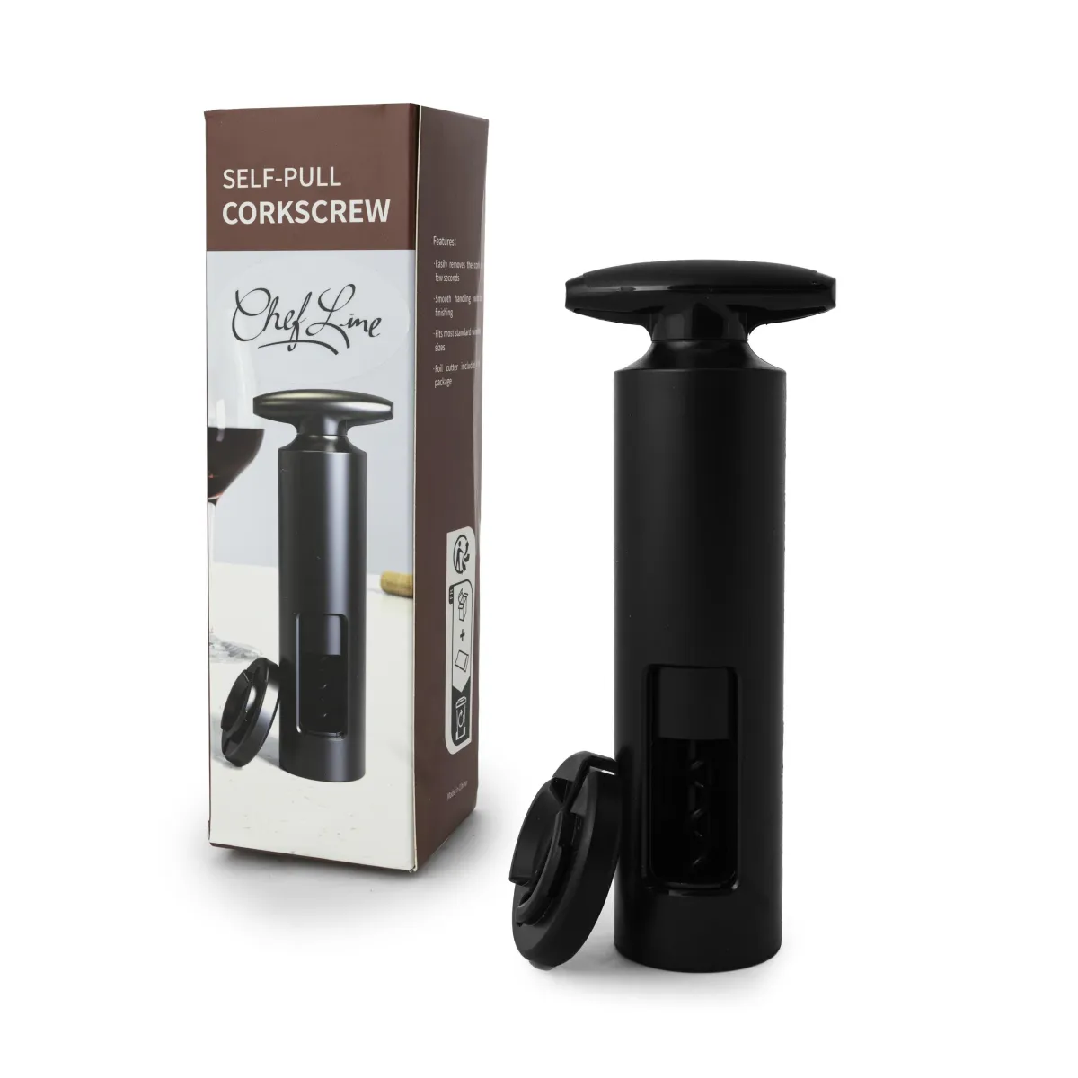 Saca-Rolhas com cortador de lacre