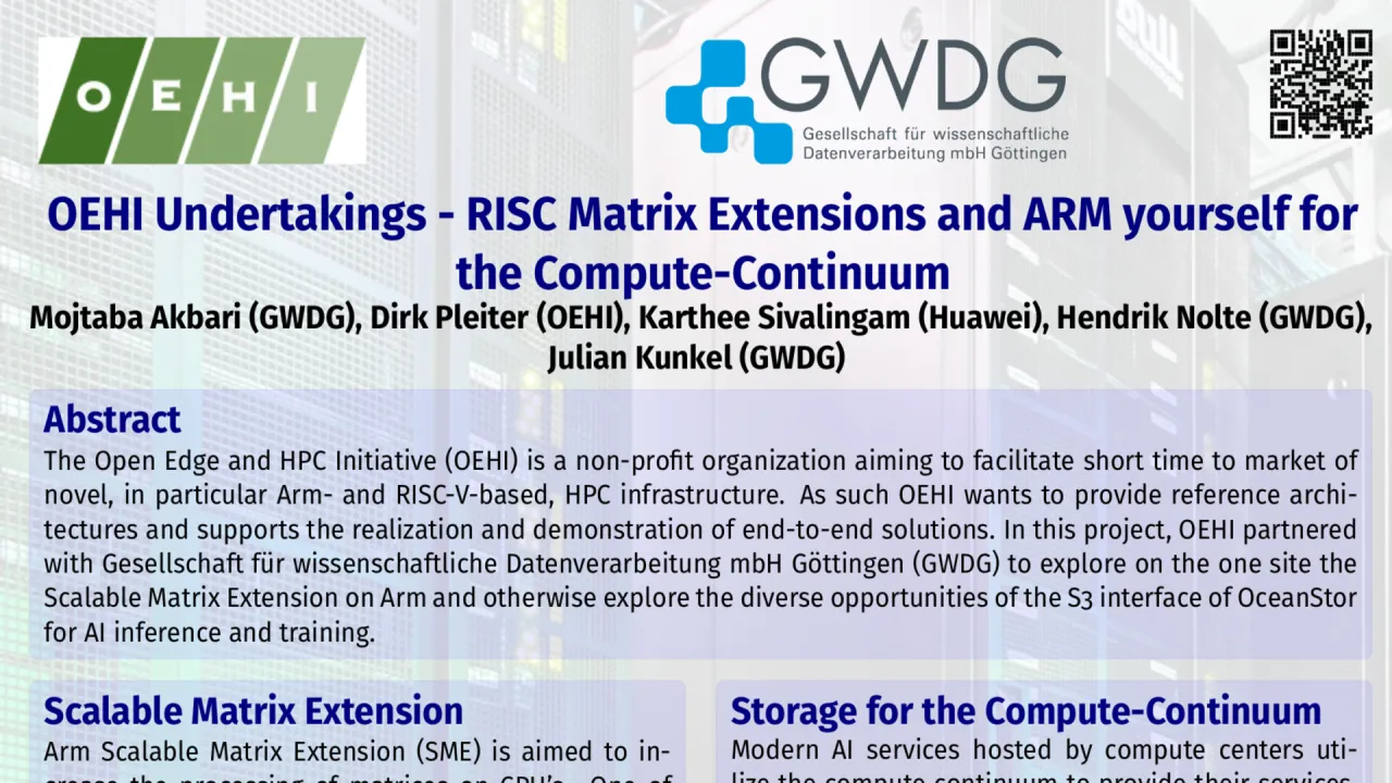 OEHI Undertakings - RISC Matrix Extensions and ARM Yourself for the Compute-Continuum