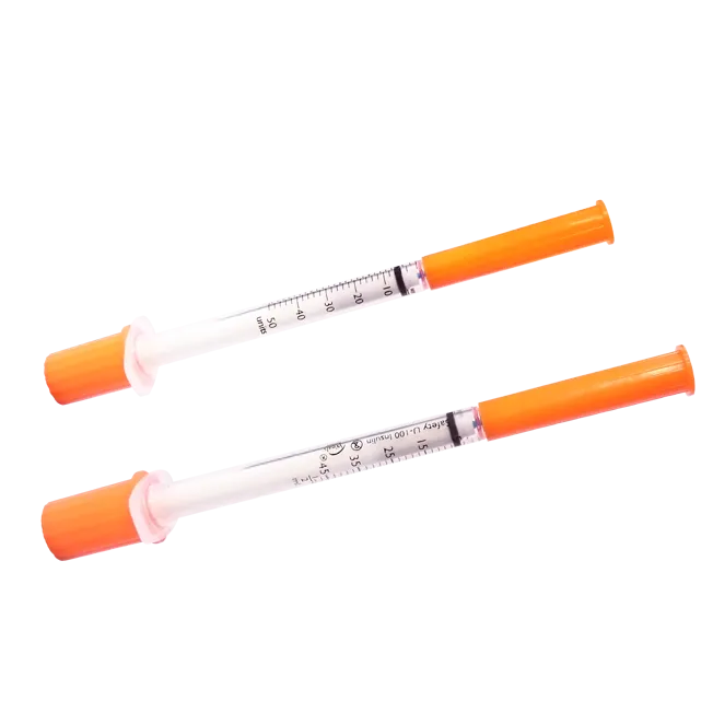 Disposable auto-retractable insulin safety syringes