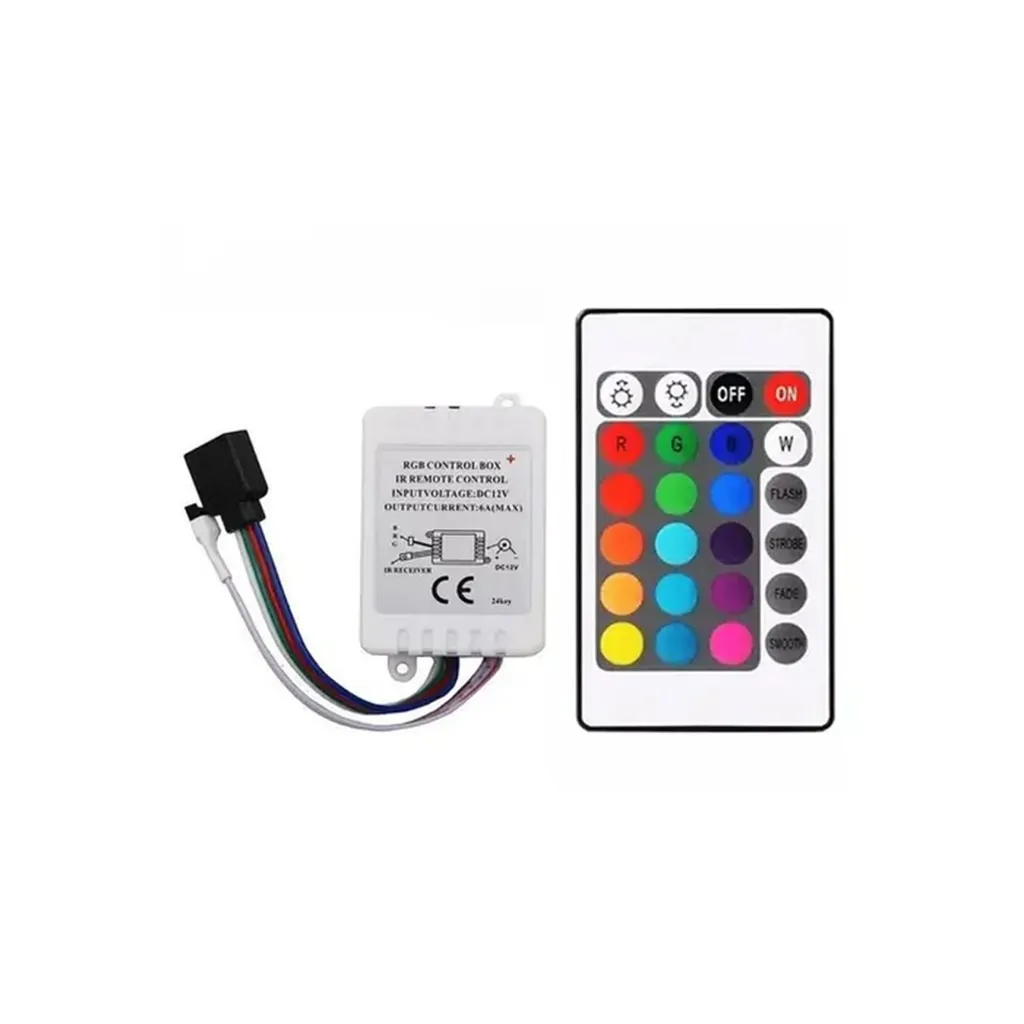 Controladora 24 teclas Rgb Para Fita 3528/5050 Módulo led