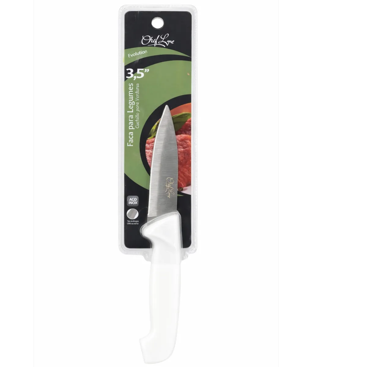 Faca para legumes inox com cabo PP 3,5"