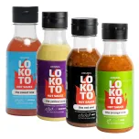 LOKOTO™ 4 Flavors Variety Pack – 4 Gourmet Hot Sauces – Mild, Medium, Hot and Sweet – Fruity, Smoky, Tangy & Bold Flavors for BBQs, Tacos, Tex-Mex, and More – Gluten-Free – Authentic Andean Chili, 10.93 oz. (310 g.) Bottle