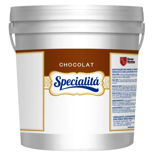 Com sabor marcante, fácil aplicabilidade e ingredientes nobres, a linha Chocolat Specialitá tem como base o chocolate na maioria de seus produtos, e incluiu em seu portfólio os sabores de nuts e sobremesas. Ideal para utilização em mesclas para sorvetes, gelatos, recheios de picolés, paletas, milkshakes, além de ampla utilização na confeitaria.
AMENDOCREMA
BISCOTTI E CREMA
BRIGADEIRO
BRIGADEIRO ARTESANALLE
CAFFÉ MOKA
CARAMELO
CARAMELO SALGADO CROCANTE
CHOCOLATE AO COCO
CIOCCO AMARO
CIOCCOCHELLA
CIOCCOTINE
COCCO BIANCO
COOKIES CREAM
CREMA AVELÃ - SELEÇÃO
CREMA DI CIOCCO
CREMCHELLA
GIANDUIA
LEITINHO
TORTA DE LIMÃO
TRUFA
TRUFA AMERICANA
TRUFA AO LEITE - SELEÇÃO
TRUFA BIANCA
TRUFA PREMIUM - SELEÇÃO
WAFFER BRANCO
