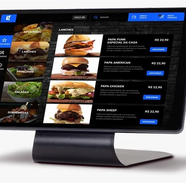 Cardápio em Tablet