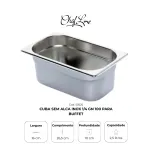 Cuba sem alça inox 1/4 GN 100