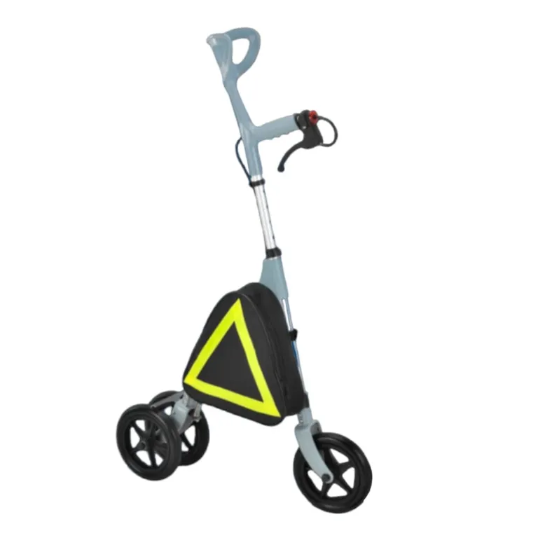 Muleta canadense com rodas e freio