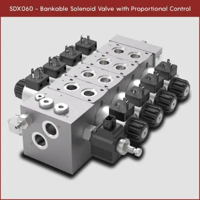 SDX060 - Bankable solenoid valve with proportional control