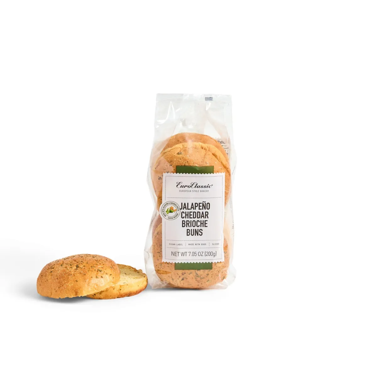 Jalapeño & Cheddar Brioche Buns - 4 ct