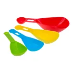 Conjunto Medidor De Xicaras E Colheres 04 Peças Coloridas