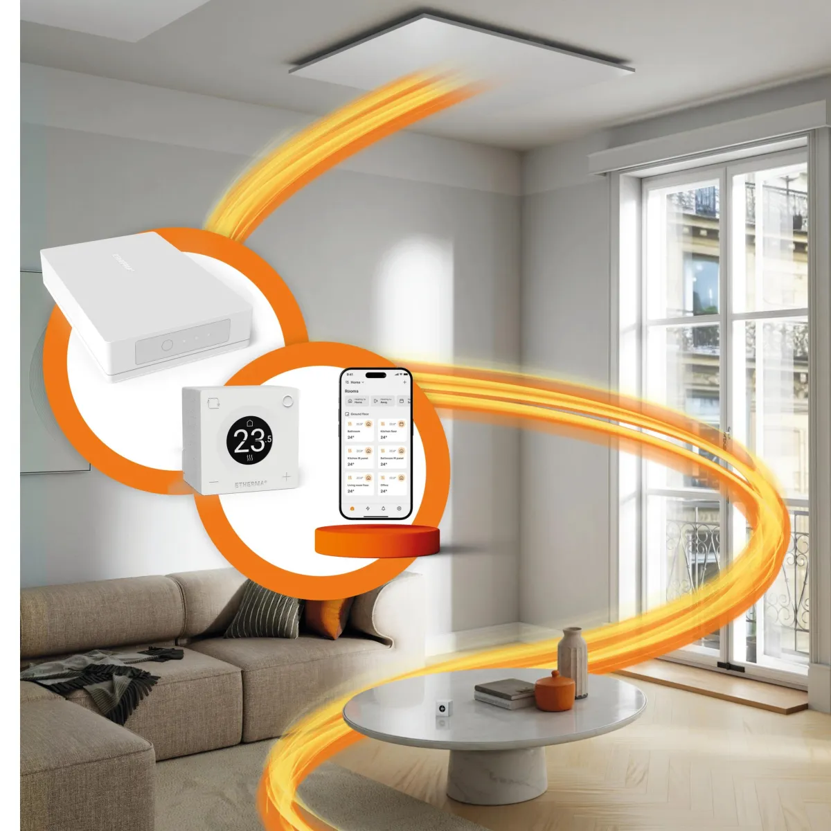 ETHERMA° LAVA® BASIC 3.0 SMART infraroodpaneel met WiFi