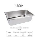Cubas sem alças inox 1/1 GN 100 e 150