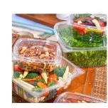 32oz Dome PET Hinged Lid Container/XDJ-MRV-32T