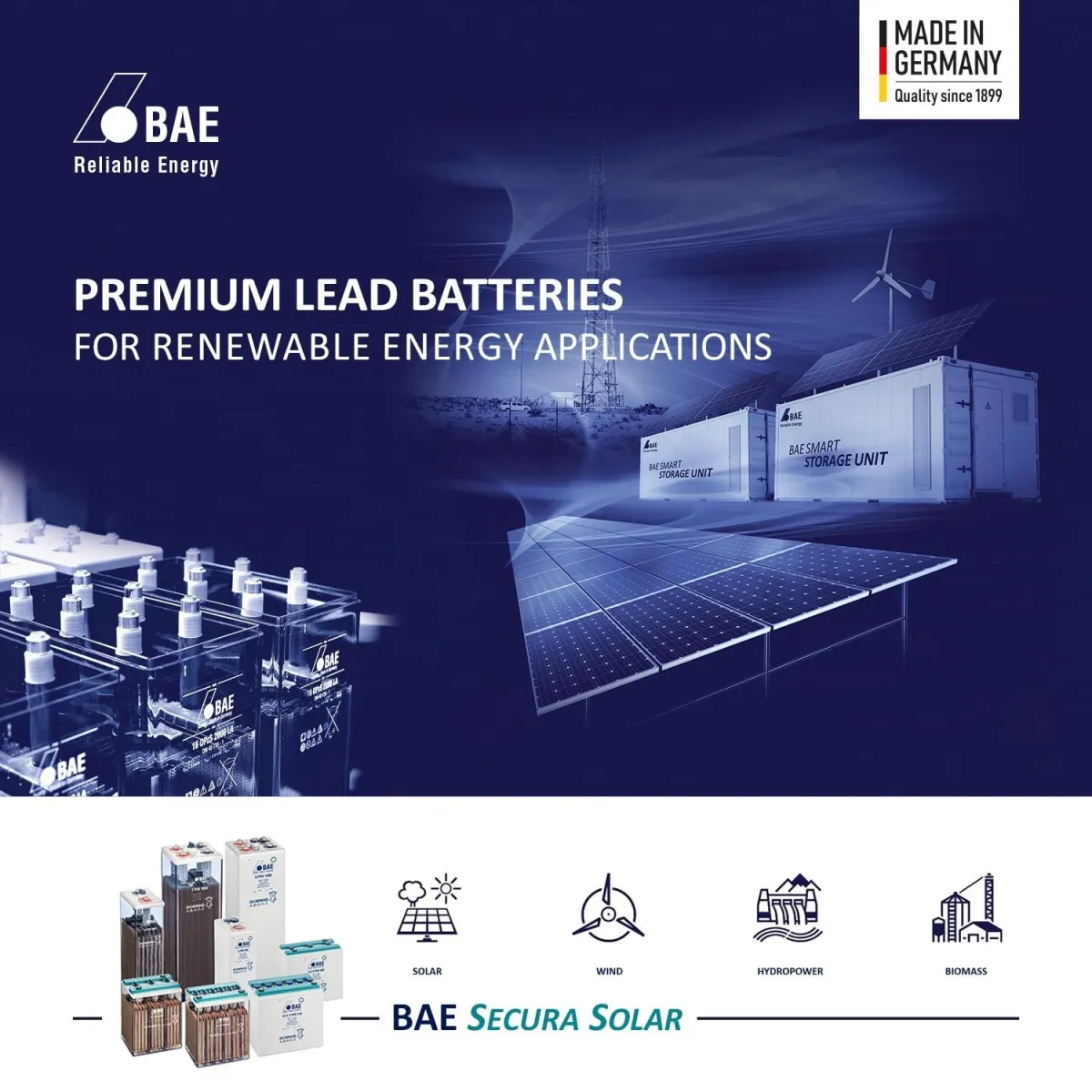 BAE SECURA - PREMIUM LEAD BATTERIES FOR RENEWABLE ENERGY APPLICATIONS