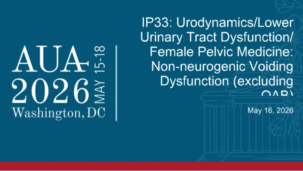 IP33: Urodynamics/Lower Urinary Tract Dysfunction/Female Pelvic Medicine: Non-neurogenic Voiding Dysfunction (excluding OAB)